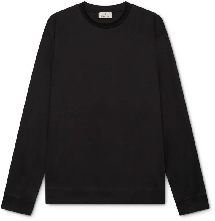 Valenza Heren Heavy Supima Sweater Zwart