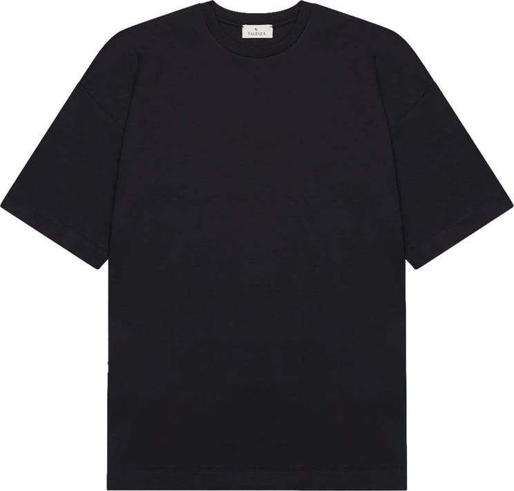Valenza Oversized T-shirt van Interlock Supima in zwart