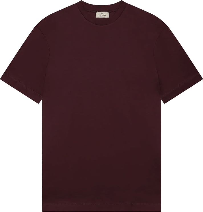 Valenza Interlock Supima T-shirt bordeauxrood