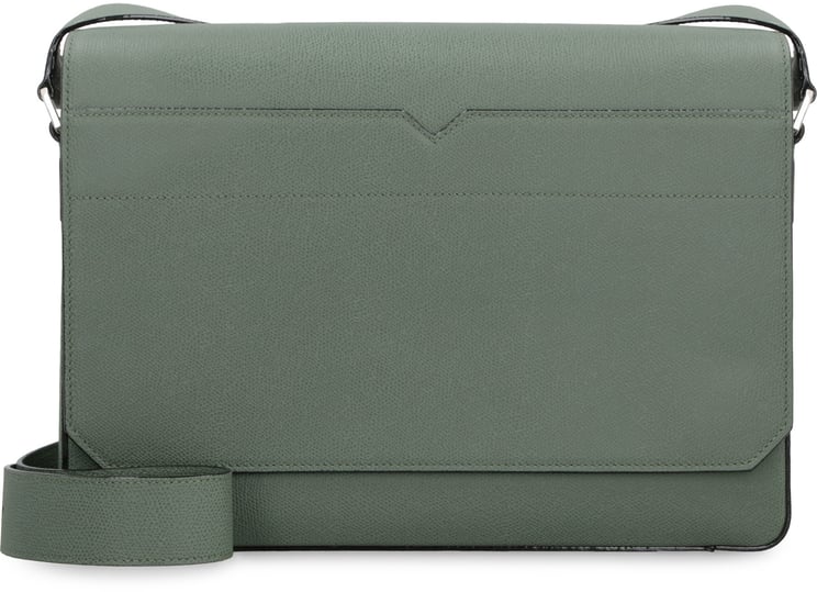 Valextra V-Line leather messenger bag
