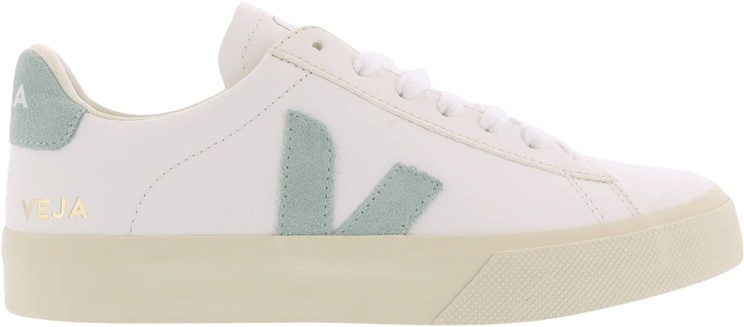 Veja Dames Campo Sneaker Leer Wit/Matcha