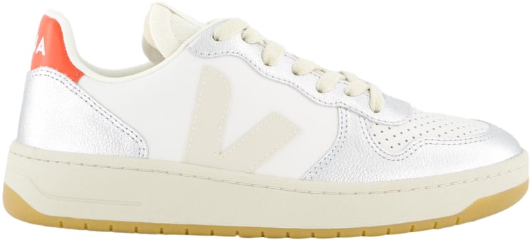 Veja Dames V-10 Prime Leather Sneaker Wit