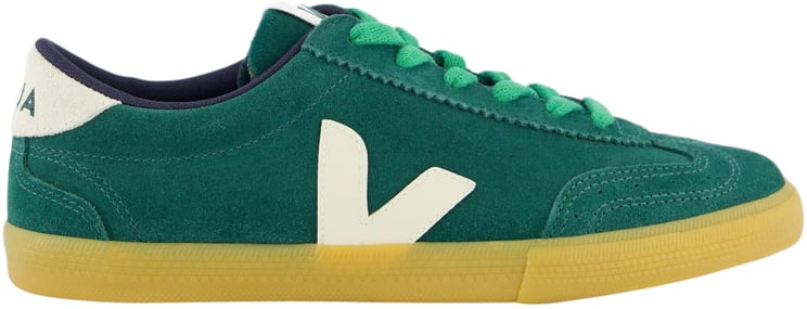 Veja Dames Volley Suede Sneaker Groen