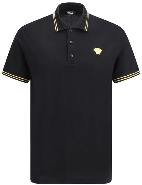Versace Versace Black Cotton Polo Shirt