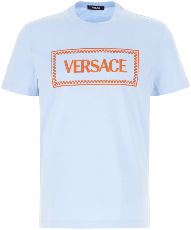 Versace Versace Light blue cotton t-shirt