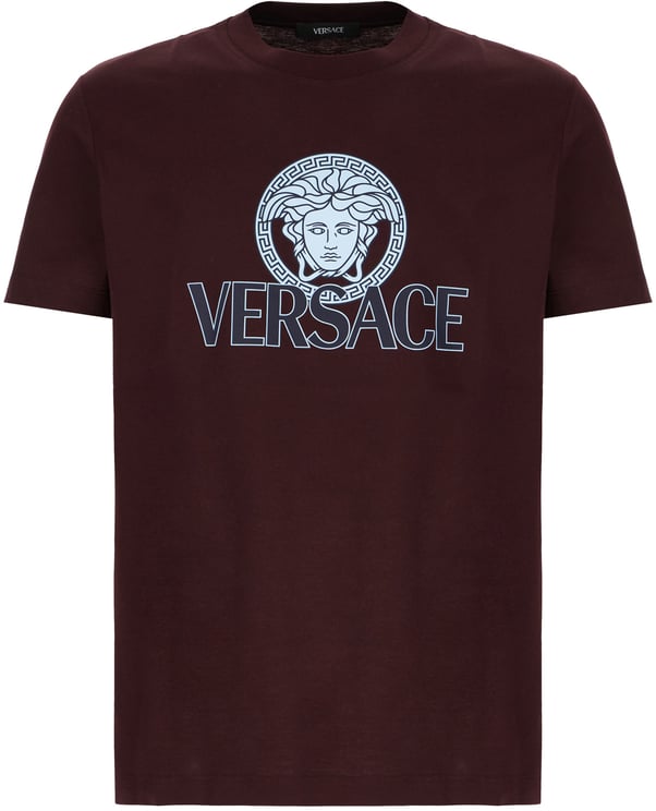 Versace Versace Plum cotton t-shirt