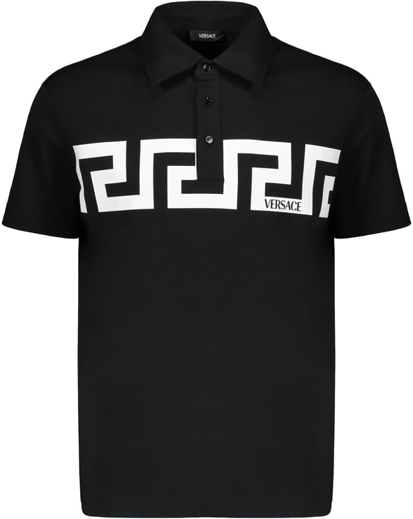 Versace Short sleeve cotton polo shirt