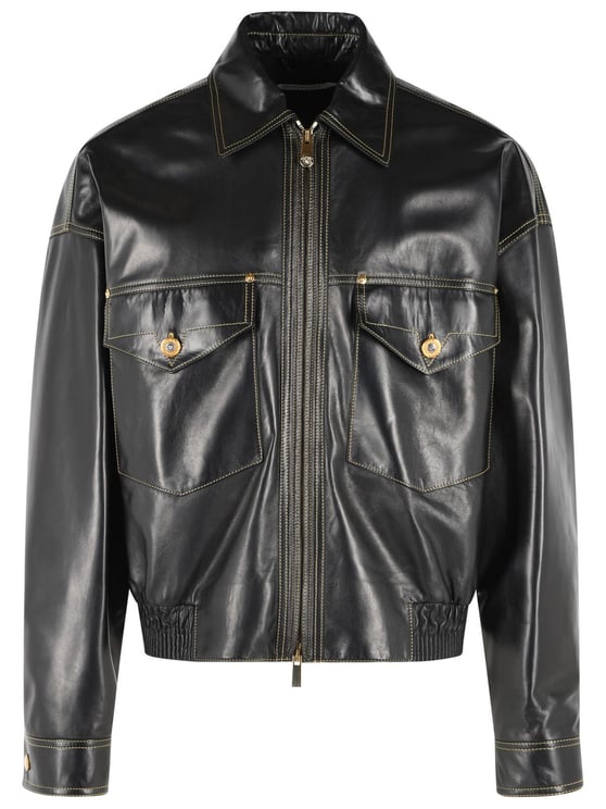 Versace Black Leather Jacket