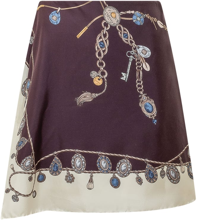 Versace Minigonna Stampata con Motivo Accessorio