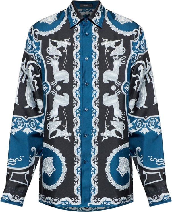 Versace Baroque-Inspired Silk and Nylon Shirt