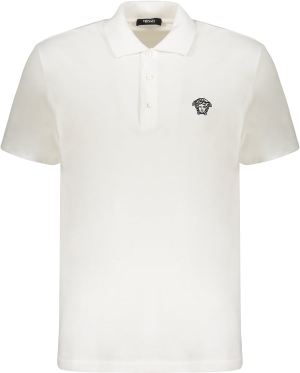 Versace Embroidered cotton polo shirt