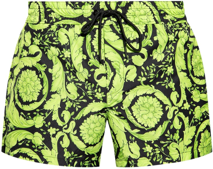 Versace Barocco Print Logo Swim Shorts