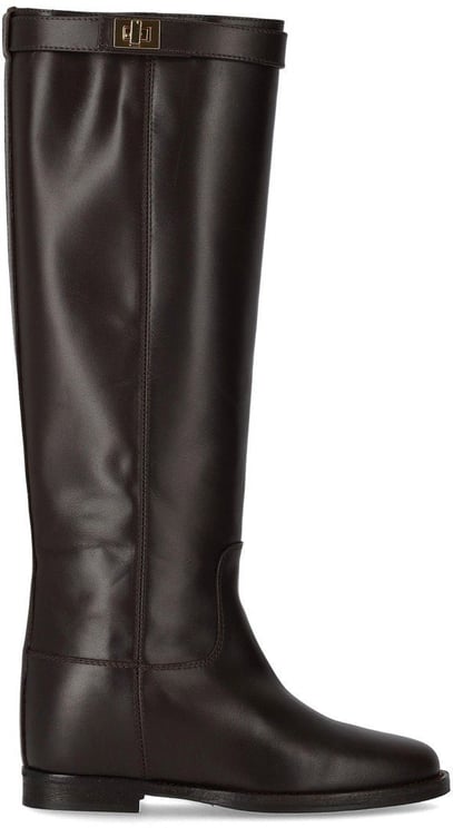 Via Roma 15 VIA ROMA 15 SANTA MONICA DARK HIGH BOOT WITH PADLOCK
