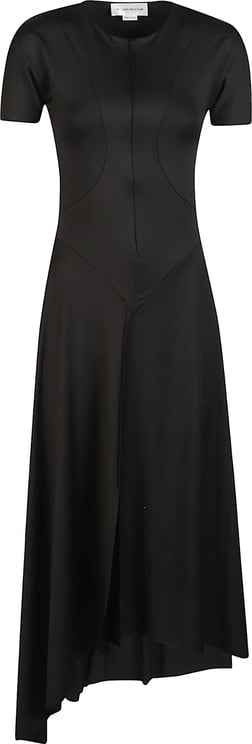 Victoria Beckham Zipped Front Midi Dress Black