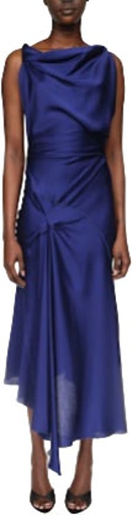Victoria Beckham Dresses Bright Indigo