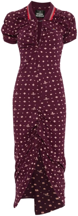 Vivienne Westwood Pulling Dress Ikat/burgundy