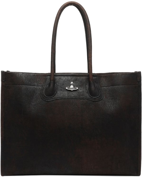 Vivienne Westwood Brown Calf Leather Shoulder Bag