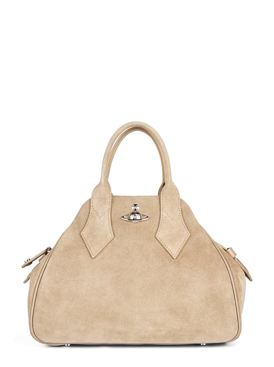 Vivienne Westwood Medium Structured Bag with Suede Texture and Emblem