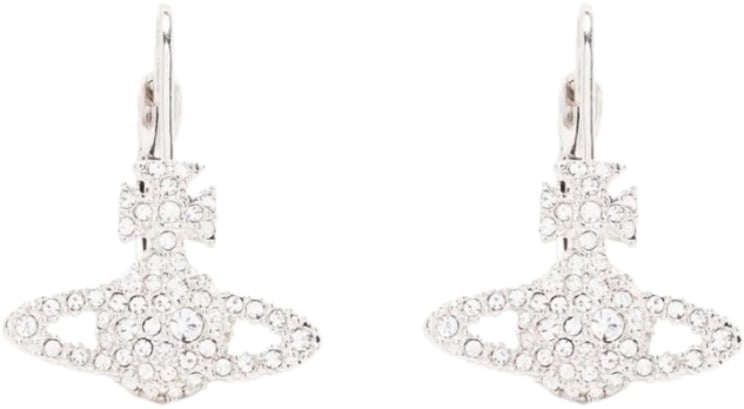 Vivienne Westwood Grace Bas Relief Earrings Platinum / Crystal