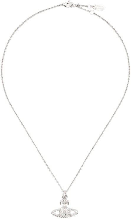 Vivienne Westwood Mayfair Bas Relief Pendant Rhodium/crystal