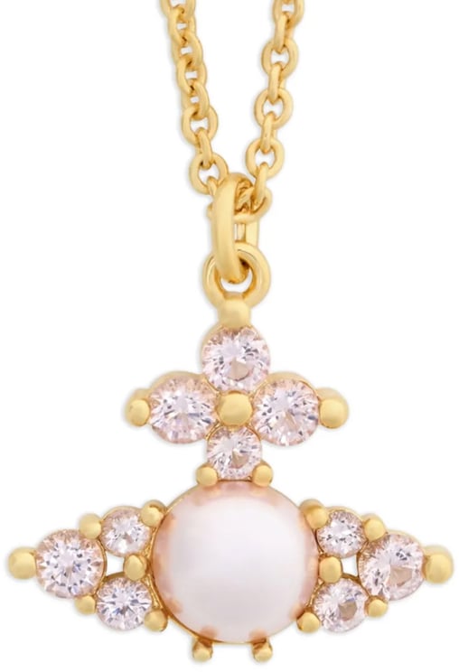 Vivienne Westwood Feodora Pendant Gold / Champagne Cz / Pink