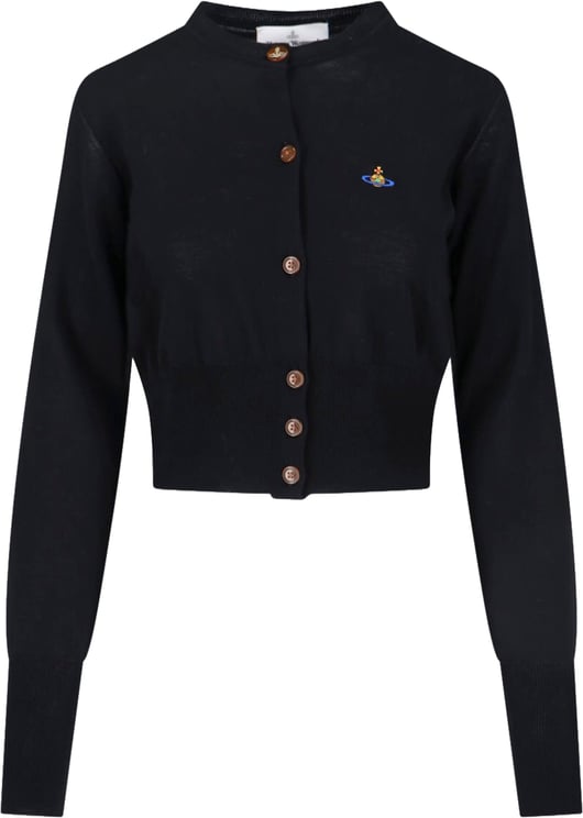 Vivienne Westwood Black Bea Crop Cotton Cardigan