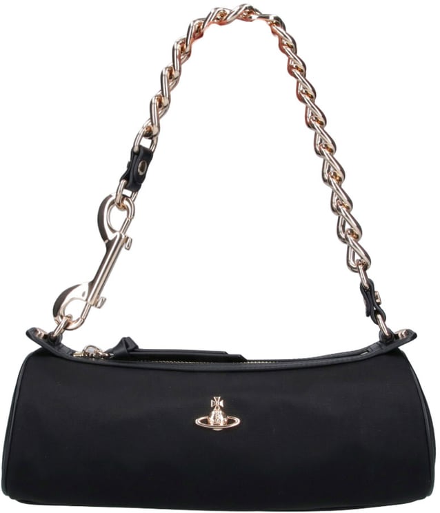 Vivienne Westwood Black Cindy Cylinder Viscose Shoulder Bag
