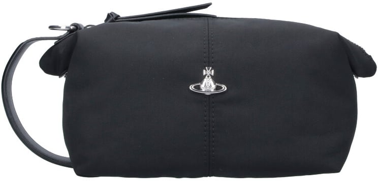 Vivienne Westwood Black Wash Bag Fabric Zip Pouch