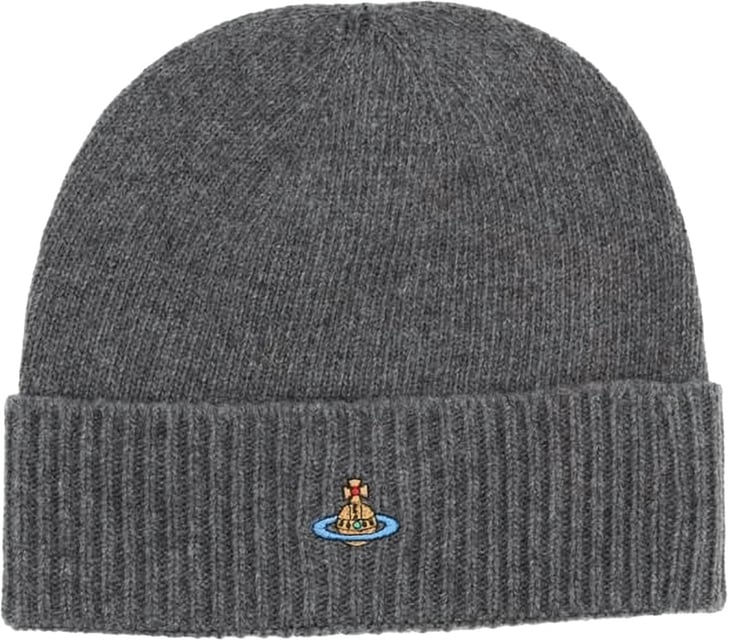 Vivienne Westwood Ribbed Knit Cashmere Beanie