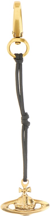 Vivienne Westwood Vivienne Westwood Two-tone metal and fabric Orb key ring