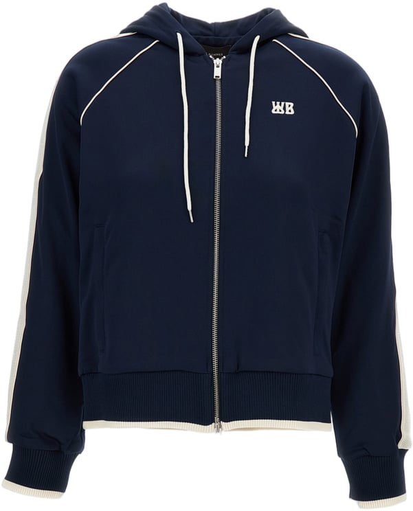 Wales Bonner Anthem Blue Cotton-Blend Hoodie