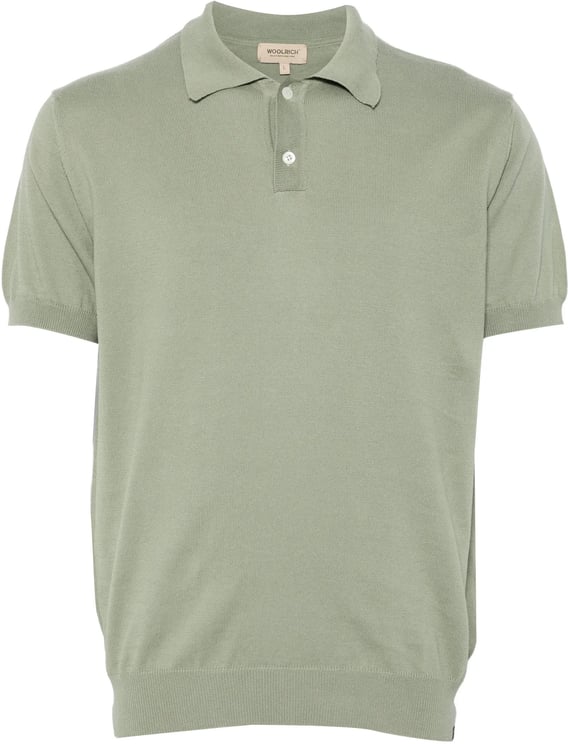 Woolrich Knitted Polo Faded Smokey Olive