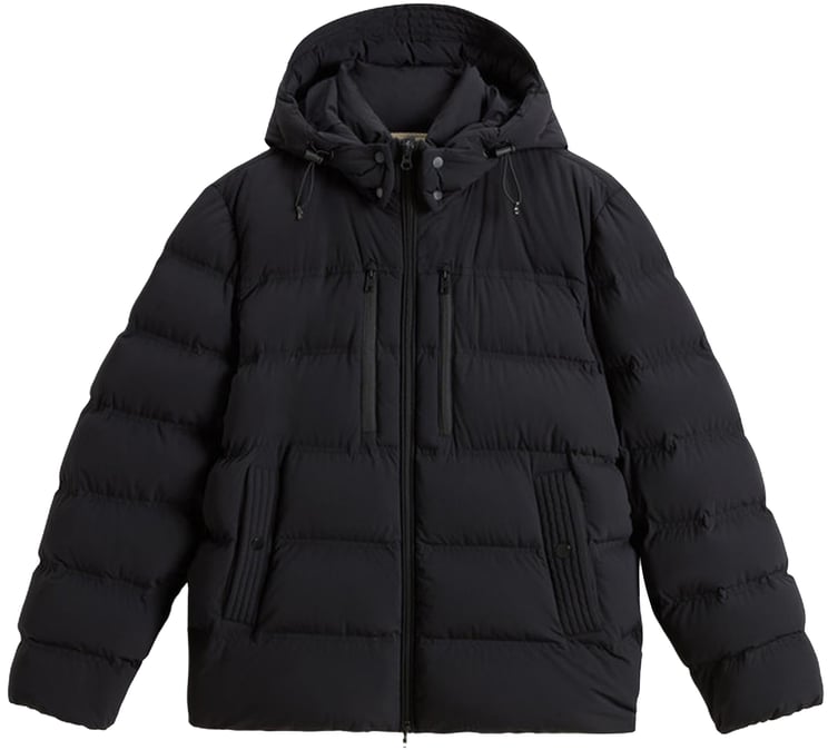 Woolrich Heren Matt Stretch Puffer Jack Zwart