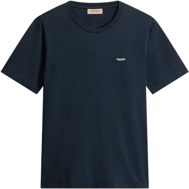 Woolrich Slub Logo T-shirt Melton Blue