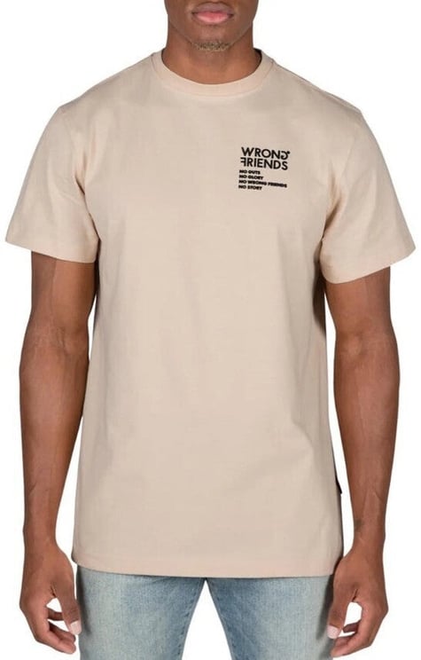 Wrong Friends NO GUTS NO GLORY T-SHIRT - BEIGE