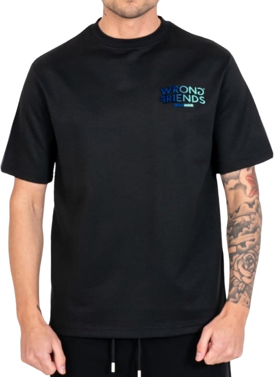 Wrong Friends SIMI VALLEY T-SHIRT - BLACK/BLUE