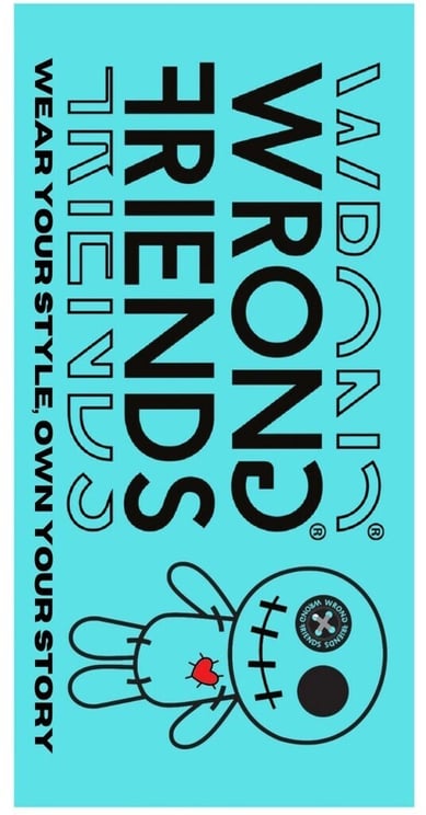 Wrong Friends VICHY BEACH TOWEL - BLUE