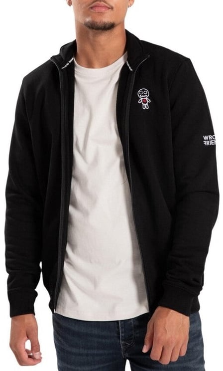 Wrong Friends WELS FULL ZIPPED SWEATER - BLACK