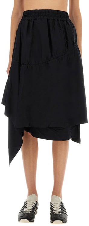 Y-3 ASYMMETRICAL SKIRT