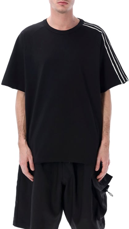 Y-3 Stripes S/S Tee Nero
