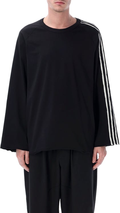 Y-3 Stripes L/S Tee Nero