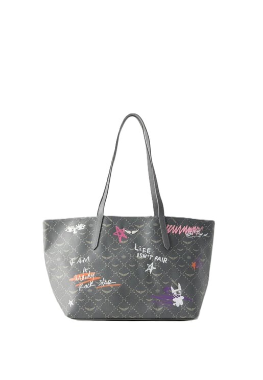 Zadig&Voltaire Medium Tote Bag with Graffiti Prints