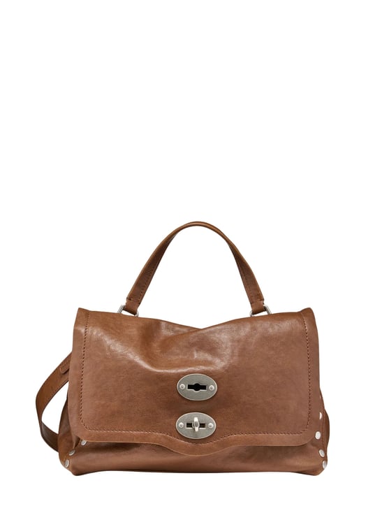 Zanellato Tobacco Postina Leather Shoulder Bag