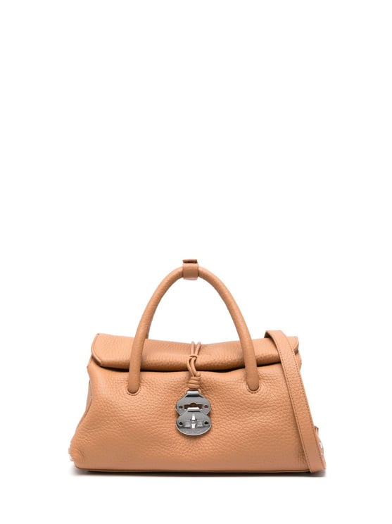 Zanellato Brown Textured Finish Top Handle Shoulder Bag