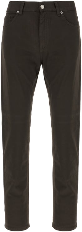 Zegna Zegna Dark brown stretch cotton jeans