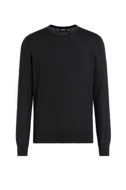 Zegna Cashseta Light Cashmere-Silk Crewneck Sweater