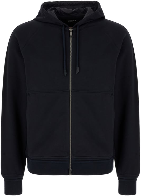 Zegna Zegna Black polyester sweatshirt