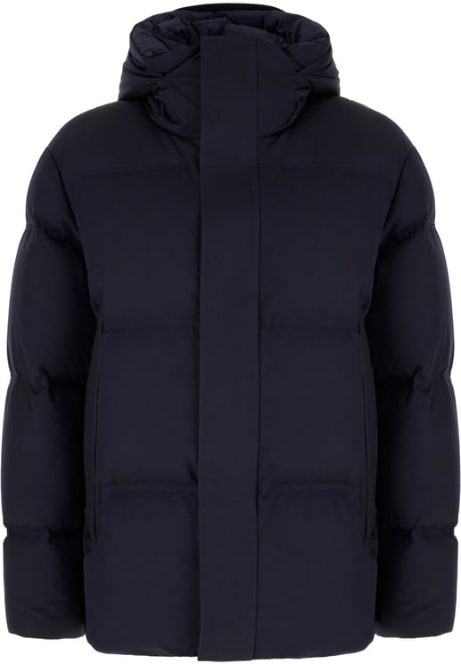 Zegna Zegna Midnight blue polyester down jacket