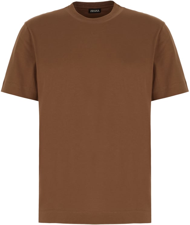 Zegna Zegna Brown cotton t-shirt