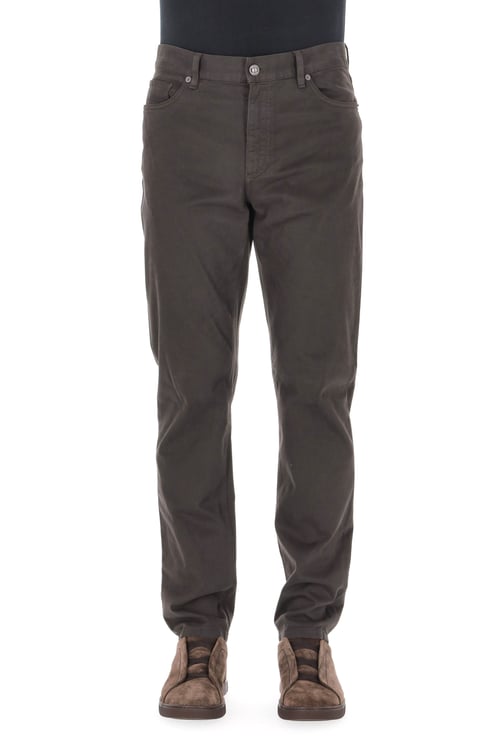 Zegna City Model Warm Cotton 5-Pocket Trousers